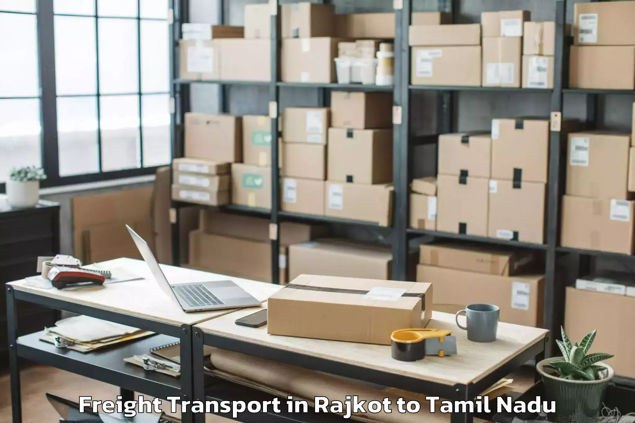 Hassle-Free Rajkot to Karaikudi Freight Transport